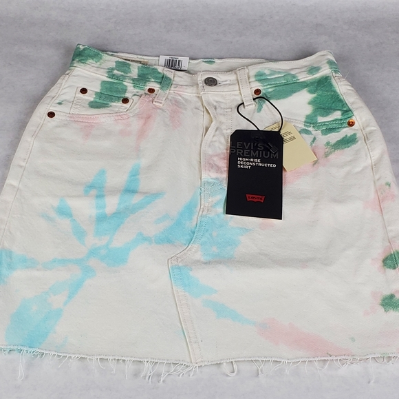 Levi's High-Rise Deconstructed Tie-dye Skirt - Picture 2 of 4